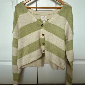 NWT! Billabong Button-Up Striped Cardigan - Size L
